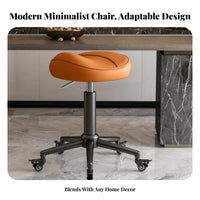 Adjustable Height Saddle Seat Stool Anti-Static Ergonomic Saddle Seat effortless Rolling Casters Seating Furniture sturdyDuty for Professionals, Salon Workers, Kitchen, Office, Workshop, Studio