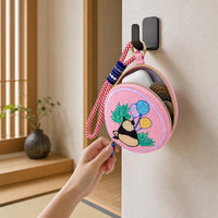 Japanese Style Embroidered Nylon Coin Purse with Keychain for Everyday Use