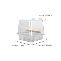Dual Use Hanging Acrylic Bird Bath Lightweight Hanging Acrylic Bird Feeder Crack Resistant Parrot Feeder Box Easy to Install for Parrots, Small Birds, Aviary