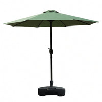 Umbrella with Water-Filled Base Outdoor Center-Pole Umbrella with Base Water-Filled Stand Sunshade Weighted for Patio, Garden