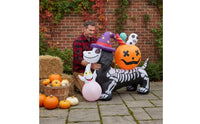 Inflatable Skeleton Dog Lighted Skeleton Dog Inflatable Playful for Yard