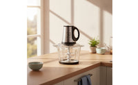 Long-Lasting Food Chopper with Glass Bowl Powerful Electric Food Chopper Countertop Appliance Compact for Home Cooks, Kitchen