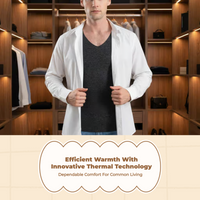 Men's Thermal Fleece Vest Warm V-Neck Undershirt
