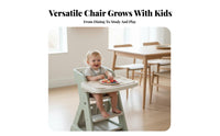 Multifunctional Infant High Chair 5-Point Harness High Chair with Removable Tray Easy to Clean Feeding Seat for Infants, Mealtime, Study, Fun Time