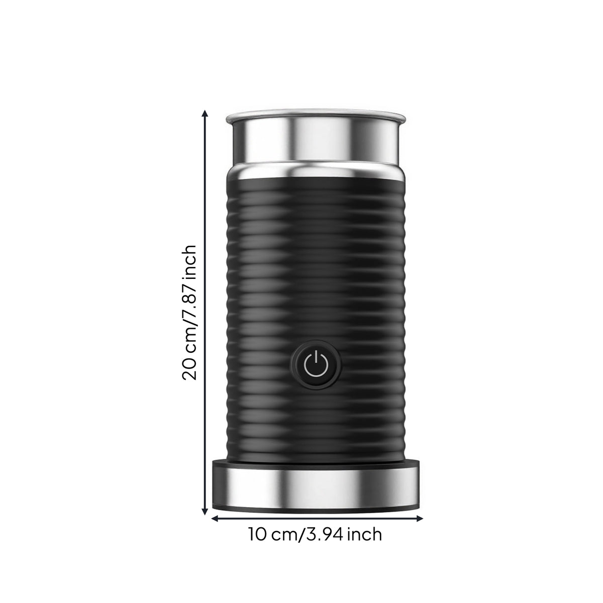 Electric Milk Frother Easy Cleaning Frother with Electromagnetic Technology Appliance One-Button Compact for Coffee Lovers