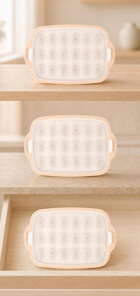 Baby Food Storage Container with Lid, Food Grade Silicone Freezer Tray, High Temperature Resistant Multi-Compartment Ice Cube Mold