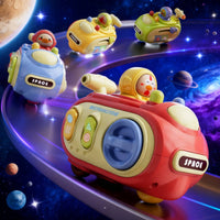 Toy Motorcycle with Whistle Cartoon Press and Go Toy Batterybattery-Less Interactive for Toddlers, Playroom, Daycare