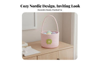 Rope Basket Handmade Easter Egg Basket Versatile Small Picnic Tote for Families, Adults, Home Decor, Gift Giving