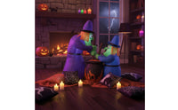 Inflatable Inflatable Witches with Pot Outdoor Witch and Pot Inflatable Party Decoration Scary for Families