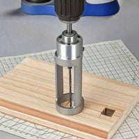 Metal Square Hole Drill Adapter Compact Square Hole Drill Bit Adapter Easy Installation Mortising Attachment with Bracket Accurate for Woodworkers, Carpenters, Woodworking, Cabinet Making, Workshop