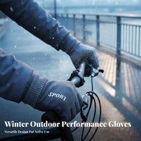 Fleece Lined Gloves Water Resistant Fleece Lined Thermal Gloves Elastic Cuff for Cyclists, Cold Weather, Driving