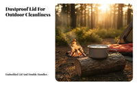 2 Pieces Foldable Handles Titanium Pot and Pan Set Folding Handle Titanium Camping Pot Long-Lasting for Campers, Backpackers, Hiking