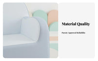 Comfortable Upholstery Upholstered Baby Sofa Sturdy Construction Upholstered child's Seat Long-Lasting Child s' Furniture Easy to Clean for Toddlers, Preschoolers, Reading Corner, Playroom, Living Room, Kindergarten