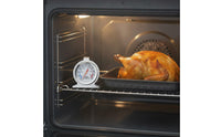 1 Piece Oven Temperature Gauge Stainless Steel Thermometer with Glass Lens High Temperature Resistant Dial Thermometer Two Scale Display Suitable for Baking Roasting Grilling Kitchen Cooking