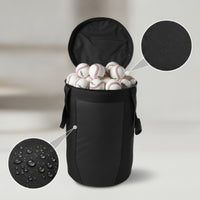 Sports Ball Storage Bag Structured Cylindrical Ball Bag Large Capacity Lightweight for Coaches, Gym, Athletic Field