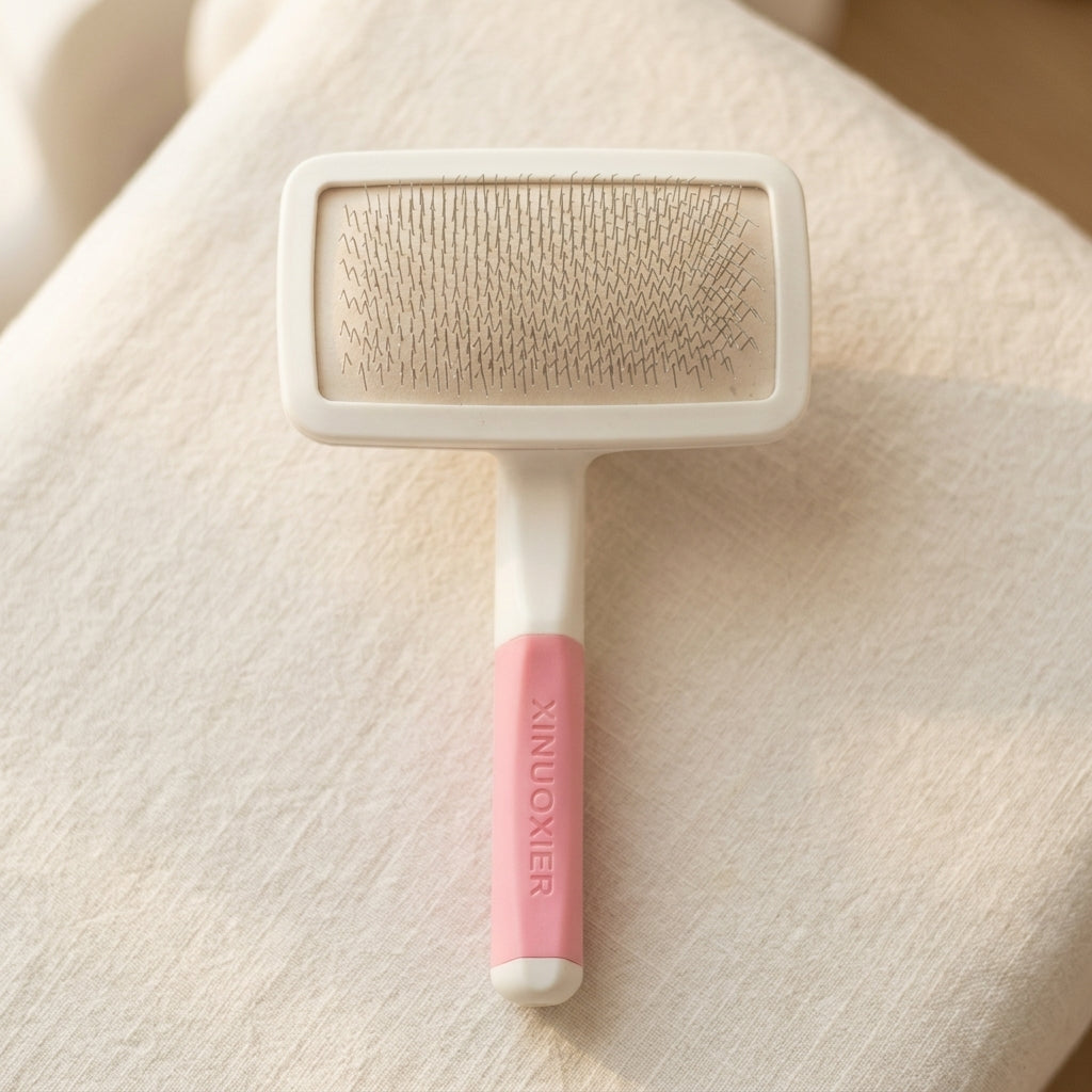 Cat Brush and Dog Brush for Hair Removal, Self Cleaning Slicker Dog Brushes for Grooming, Metal Pin Dog Brush for Short Hair and Cockapoo Tool