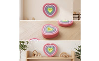 Heart Stepping Stone Stackable Foam Stepping Stone Sturdy for Classroom, Kids