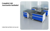 Alloy Lumber Experiment Table Harsh and Alkali Resistant Lab Workbench Strong Load-Bearing Lab Workstation for Researchers, School, Factory
