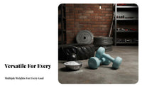 Long-Lasting Dumbbell Portable Solid Cast Iron Dumbbell Compact Strength Training Gear Non-Slip Grip for Men, Beginners, Women, Home Gym, Full Body Workout