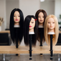 18-inch Mannequin Head for Hairdressing Practice, Bleaching, Dyeing, and Styling