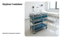 Thickened Frame Stainless Steel Medical Cart 360° Swivel Casters Multi-Tier Treatment Cart Resistant Rolling Instrument Trolley Easy to Clean for Beauticians, Hospitality Workers, Hospital, Operating Room, Oral Prevent Items from Sliding Ice