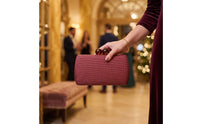 Clutch with Bead Clasp Textured Evening Clutch Bag Elegant Evening Purse for Parties