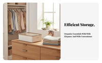 3 Pieces Underwear Divider Box Set With Lid Closet container Space Saving for Students