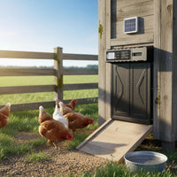 LCD Display Automatic Chicken Coop Door Timer Control Solar Powered Coop Door Easy Installation Farm Supply for Backyard