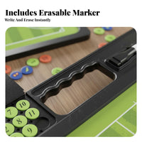 Lightweight Attractive Football Coaching Board Built-in Piece Storage Attractive Soccer Coaching Board Includes Marker & Eraser
