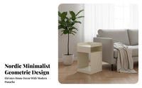 Nordic Design Multi-Tier Rolling Cabinet 360° Movable Wheels Side Table Modern Aesthetic Nightstand Slim Design for Homeowners, Office Workers, Bedroom, Living Room, Small Areas, Bathroom