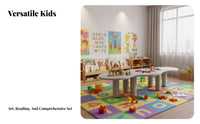 Kindergarten Activity Table and Chairs Child-Friendly Preschool Furniture Set Versatile children's Play Table and Chairs for Preschoolers, Educators