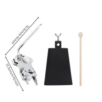 Cowbell with Clamp Adjustable Drum Cowbell Set Easy to Install Percussion Accessory for Drummers, Percussionists