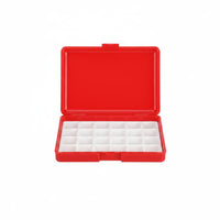 Refillable 24-Grid Paint Palette Portable Empty Watercolor Box Compact Watercolor Pan Case Snap Lid for Artists, Studio, Classroom