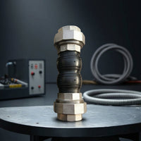 Threaded Connector with Rubber Shock Absorbing Rubber Expansion Joint Noise Reducing Flexible Connector for Warm Air Systems, Fan Ducts