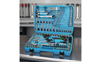 Automotive Mechanics Tool Set Chrome Steel Car Repair Tool Kit Polished Socket Set with Case Portable for Diyers, Garage, Workshop, Roadside Emergency