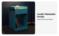 Movable Design Mobile Storage Cart Multifunctional Multi-Tier Rolling Cart Space-Saving Side Table Hidden Wheels for Apartment Dwellers, Office Workers, Living Room, Small Areas, Entryway, Bathroom