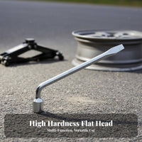 Labor-Saving L-Shaped Tire Wrench Wear-Resistant L-Shaped Lug Wrench High Rotational Force for Mechanics, Roadside Emergency, Auto Shop