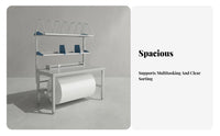 Packaging Workbench Anti Table with Roll Holder Multi-Functional Adjustable Packing Desk for E-Commerce Sellers, Factory, Mailroom