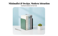 Foldable Expandable Bookend Portable Book Stand Space-Saving Desktop Organizer Sturdy for Students, Office Workers, educators, Study Room, School, book holder, Library