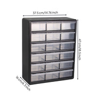 Desktop Drawer Cabinet 18-Drawer Organizer 6-by-3 Layout Rectangular