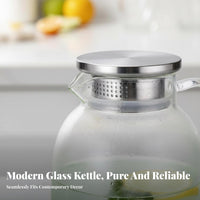 Large Capacity Glass Water Pitcher with Lid Safe Material Borosilicate Glass Jug Easy to Clean for Health-Conscious Individuals