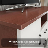 Versatile Use TV Stand Wide Tabletop Modern TV Stand Sturdy Construction Media Cabinet with Storage Easy to Clean for Bedroom