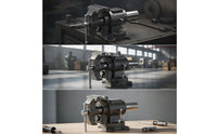 Bench Vise with Swivel Base Double-Jaw Bench Vise Cast-Metal for Workshops