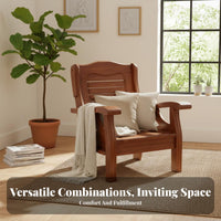 Sturdy Solid Wood Sofa Set Classic Elegant Design Chinese Design Wooden Furniture Set Flexible Combination for Homeowners, Families, Office Managers, Living Room, Reception Area, Home, Den