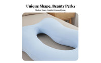 High Rebound Latex Beauty Pillow Breathable Butterfly Side Sleeper Pillow Medium-Firm Support for Adults, Women, Nightly Sleep, Resting, Bed
