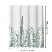 Waterproof Floral Shower Curtain Quick-Drying Floral Print Bath Curtain No Liner Needed Weighted Hem
