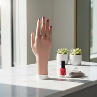 Bendable Nail Art Hand Lifelike Realism Articulated Female Practice Hand Soft Skin-Like Texture Acupressure Practice Model for Beginners