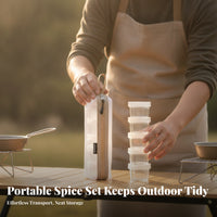 5 Pieces Transparent Mini Seasoning Container Set Clear Travel Seasonings Kit Zippered Travel Seasoning Container Set Screw-on Lids