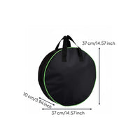 Tool Storage Bag Contrast Piping Zippered Tool Bag Black