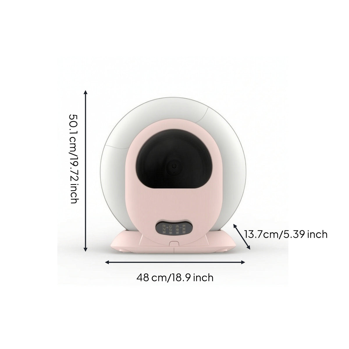 Compact Enclosed Automatic Litter Box Smart Automatic Cat Litter Box Safe Pet Supply Quiet for Cats, Kittens, Home, Apartment, Living Room